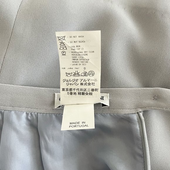 Giorgio Armani Le Collezioni Vintage Silk Blend Midi Pencil Skirt Blue - Picture 4 of 5